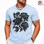 Black Floral Garden T-Shirt Unisex Fashionable Mothers Day Gift Graphic Shirt