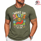 Cartoon Caterpillar T-Shirt Men Women Party Lover Funny Insect Graphic Shirt