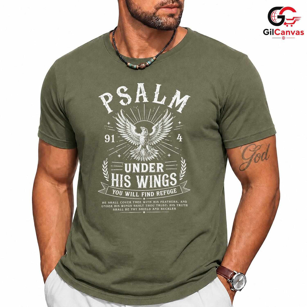 Christian Psalm Eagle T-Shirt Faith Based Religious Unisex Custom Apparel