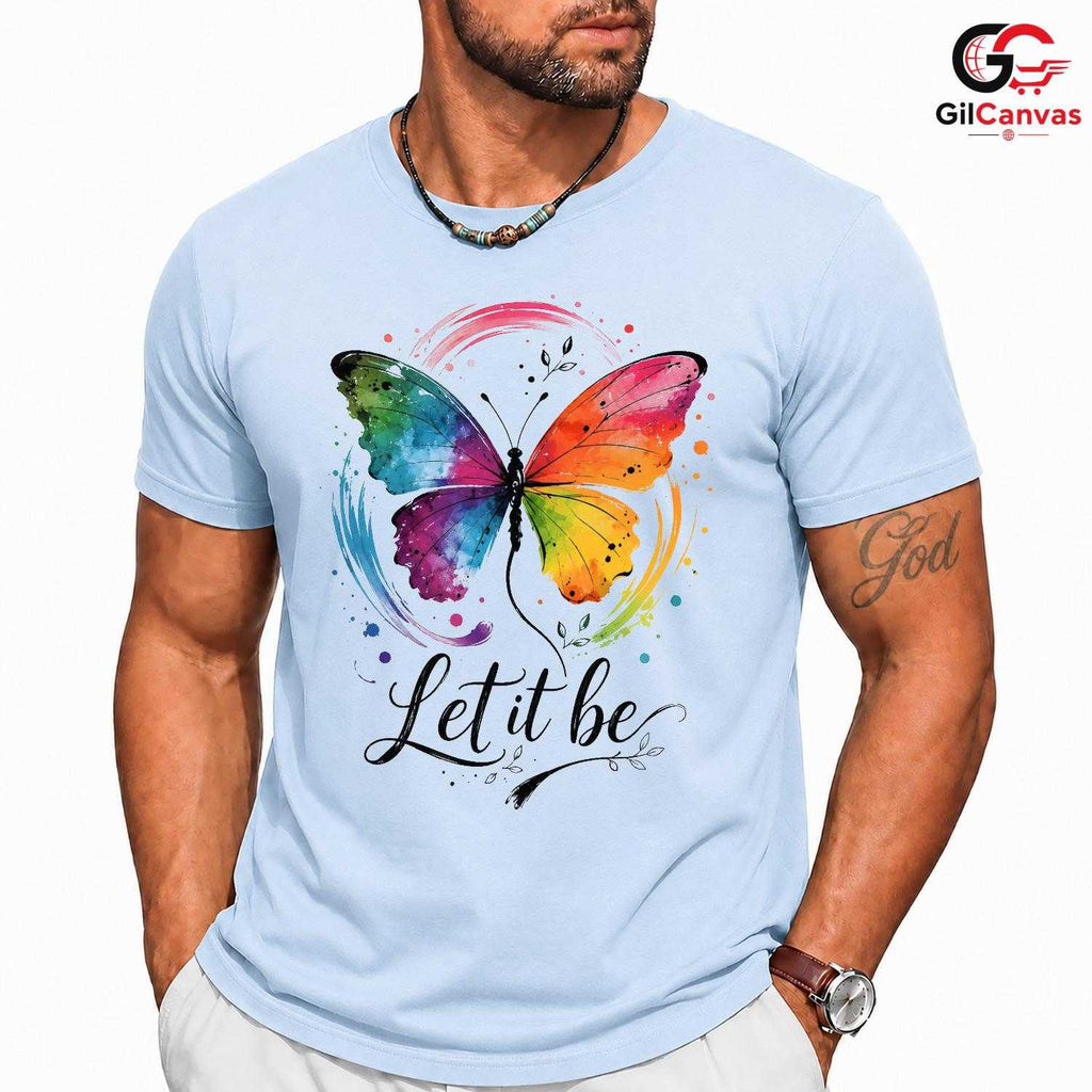 Colorful Butterfly T-Shirt Spring Art Nature Lover Unisex Graphic Tee Gift