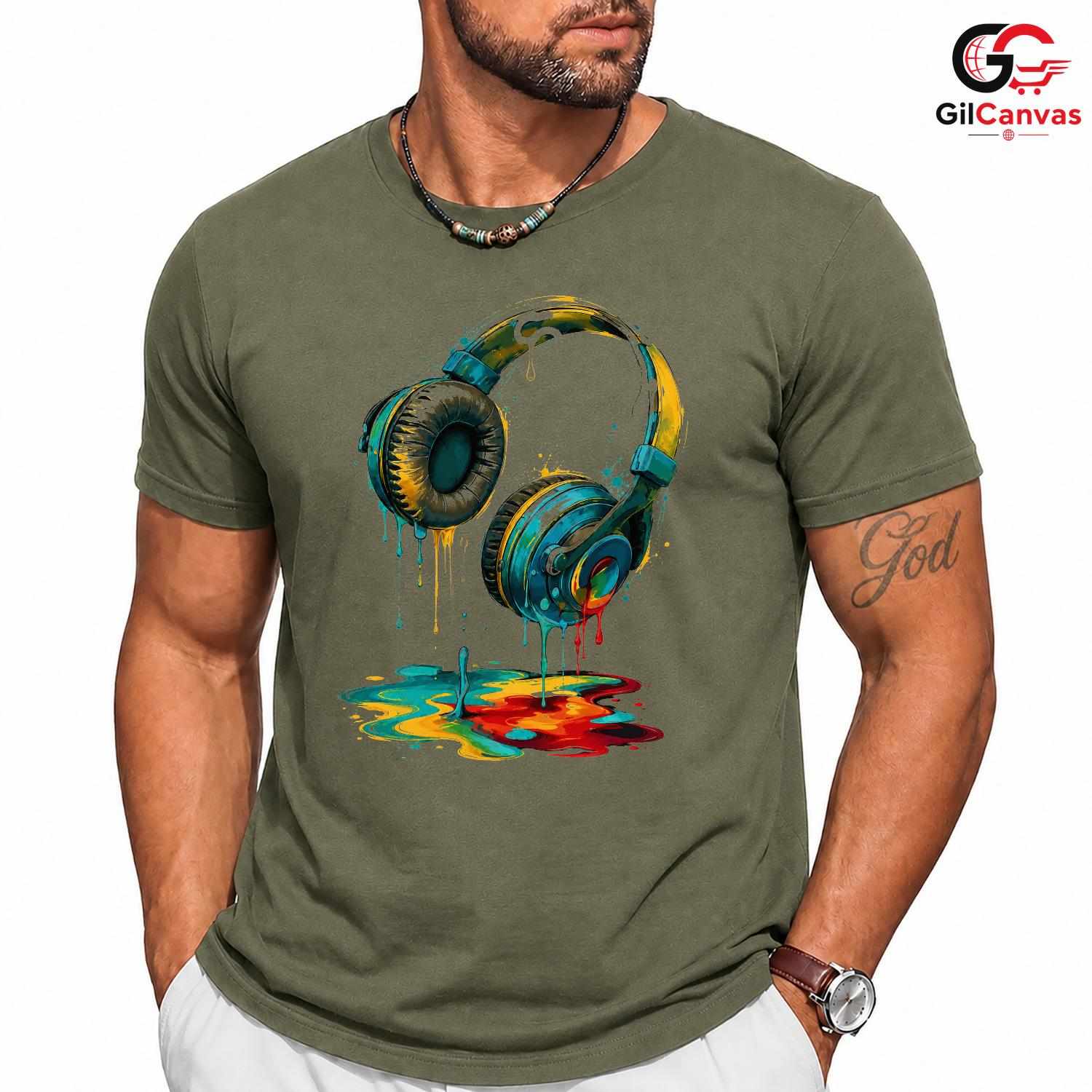 Colorful Music T-Shirt Unisex Teen Music Lover Fan Casual Graphic Apparel Shirt