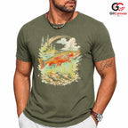 Colorful Trout Fishing T-Shirt Unisex Outdoor Enthusiast Nature Lover Graphic Tee