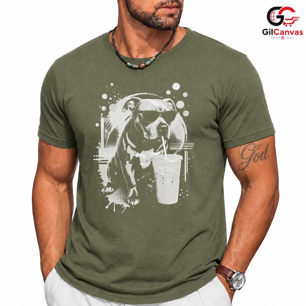 Cool Dog Graphic Party T-Shirt Pet Lover Casual Wear Unisex Graphic Apparel