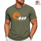 Cute Ghost Pumpkin T-Shirt Halloween Perfect Kids Fun Graphic Tee Boys Girls