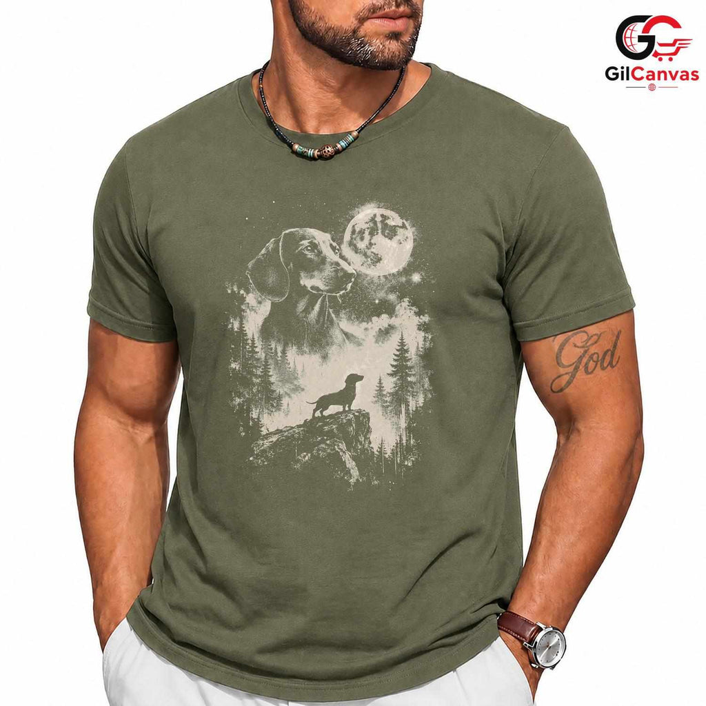 Dachshund Dog Lover Gift T-Shirt Night Out Unique Pet Unisex Graphic Apparel