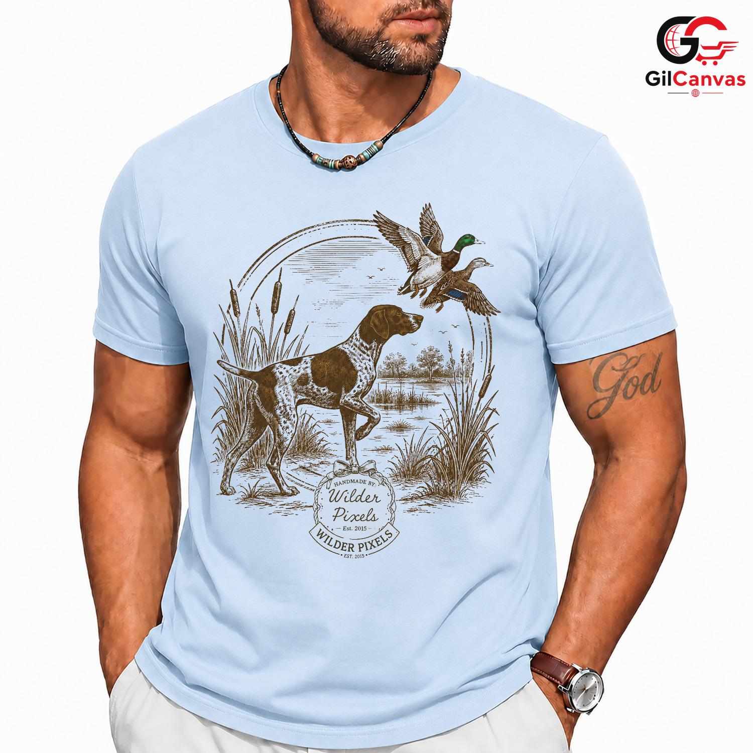 Dog Hunting Season T-Shirt Unisex Pet Lover Illustration Casual Graphic Apparel