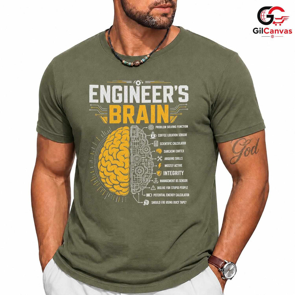 Engineer Brain Science T-Shirt Unisex Gift For Engineering Lovers Graphic Shirt