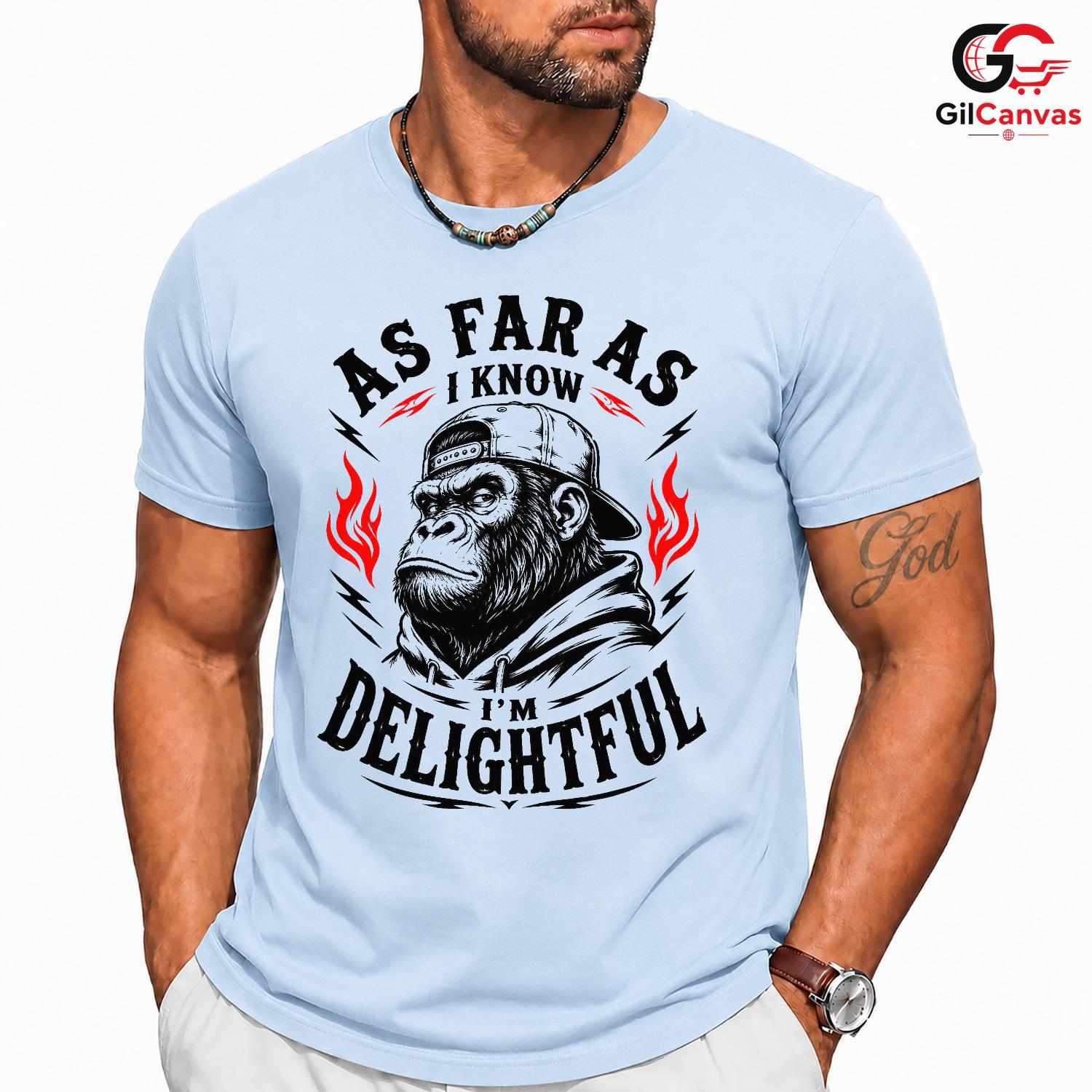 Funny Gorilla Graphic T-Shirt Unisex Birthday Celebration Primate Lover Fun Tee