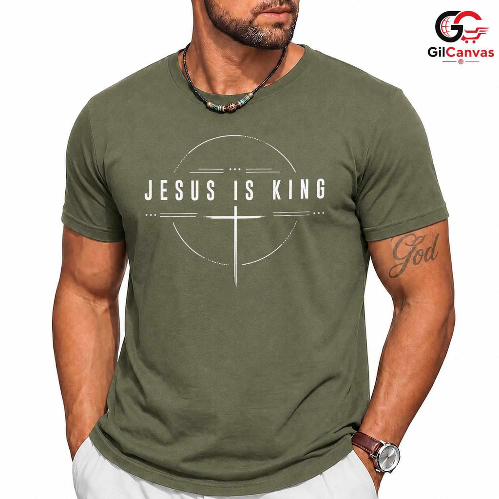 Jesus King Christian Faith Tee Unisex Everyday Spiritual Style Religious T-Shirt