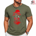 Red Sun Bonsai Tree T-Shirt Asian Art Nature Lover Unisex Graphic Apparel