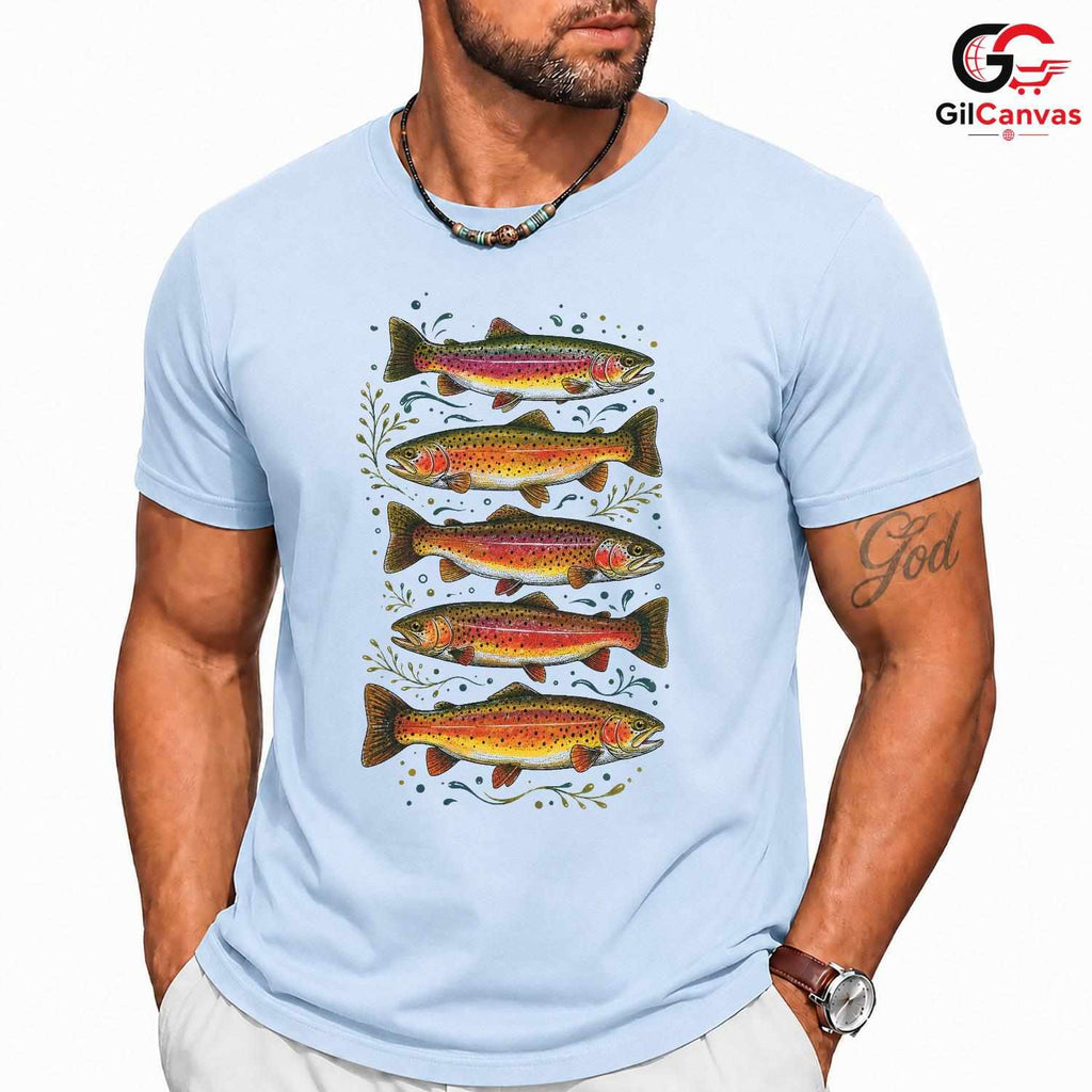 Vintage Eco Friendly Fish T-Shirt Nature Summer Adventure Unisex Apparel