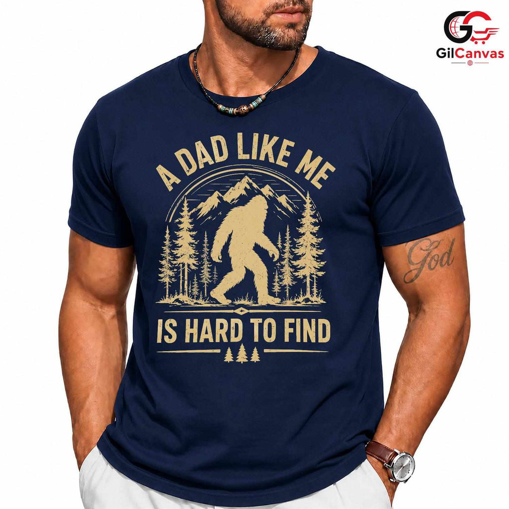 Bigfoot Fathers Day T-Shirt Unisex Outdoor Adventure Lover Forest Graphic Shirt