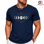Celestial Moon Phases T-Shirt Astronomy Lover Night Sky Unisex Graphic Tee