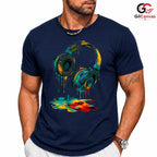 Colorful Music T-Shirt Unisex Teen Music Lover Fan Casual Graphic Apparel Shirt