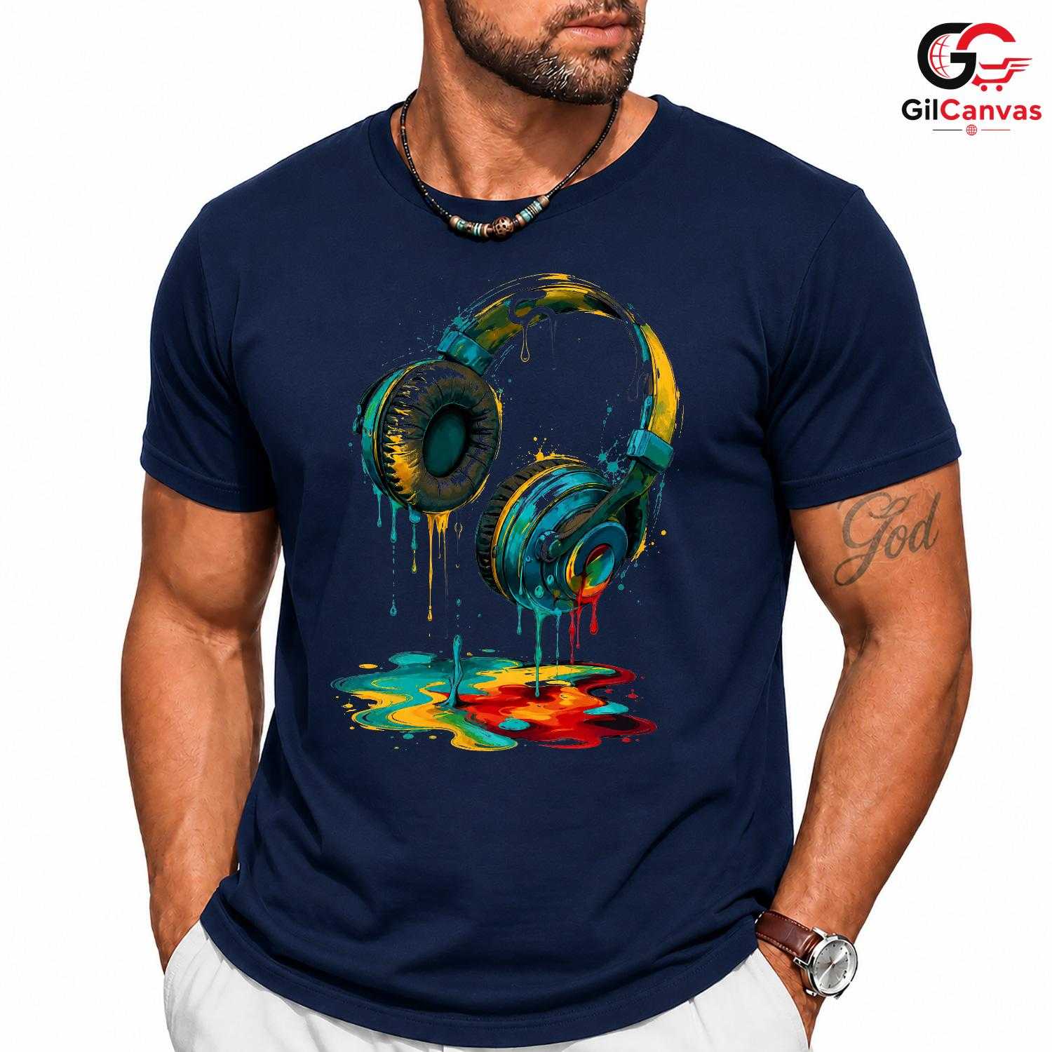 Colorful Music T-Shirt Unisex Teen Music Lover Fan Casual Graphic Apparel Shirt