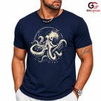 Custom Sea Life Octopus T-Shirt Ocean Lover Beach Wear Unisex Graphic Tee