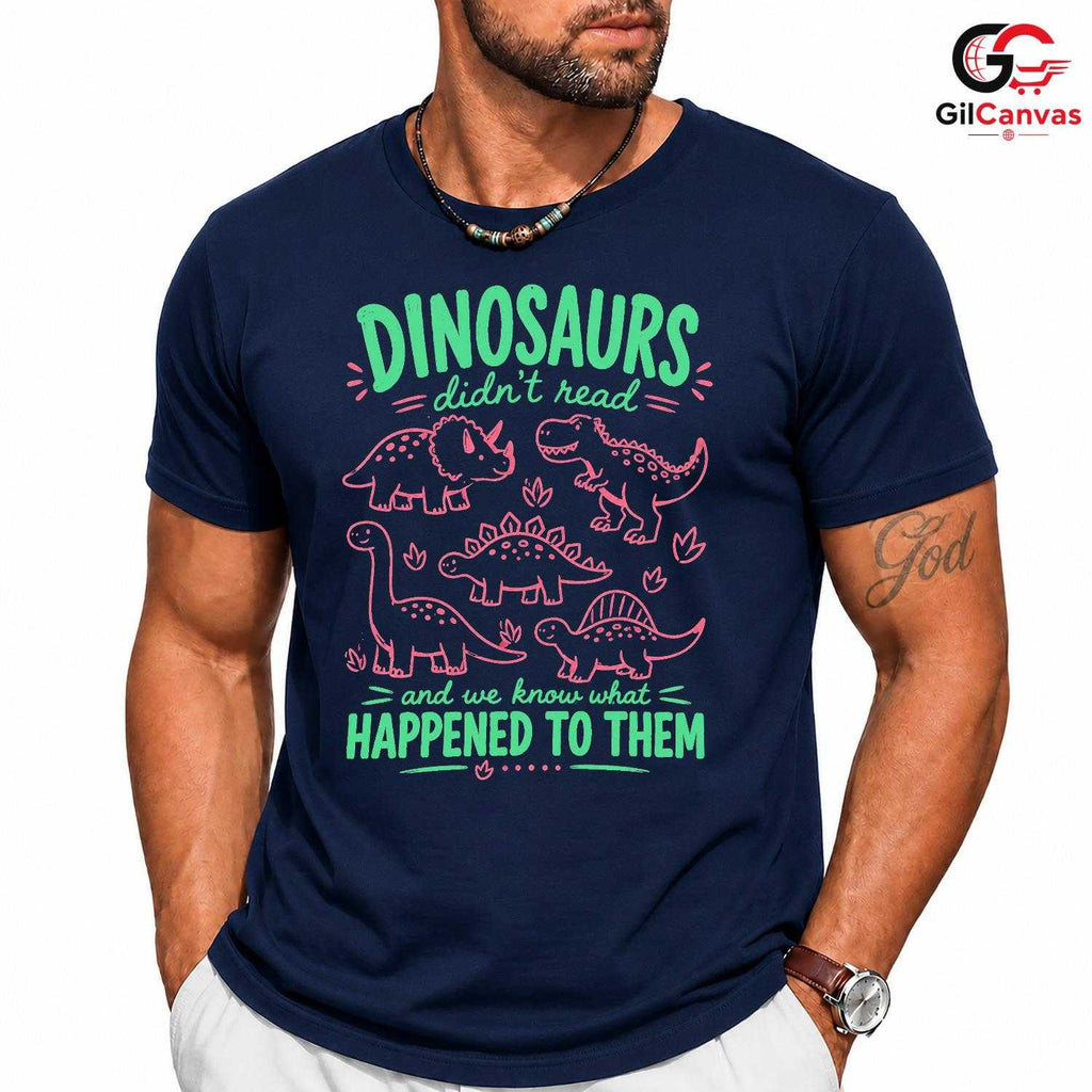 Cute Dinosaur Art Kids T-Shirt Fun Birthday Party Unisex Graphic Apparel