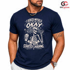 Halloween Skeleton T-Shirt Unisex Party Humor Quote Spooky Graphic Casual Apparel