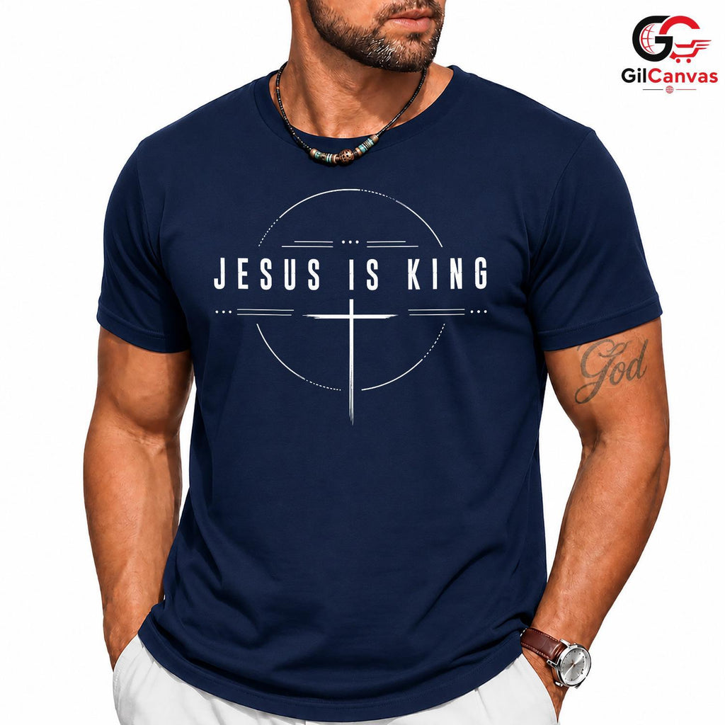 Jesus King Christian Faith Tee Unisex Everyday Spiritual Style Religious T-Shirt