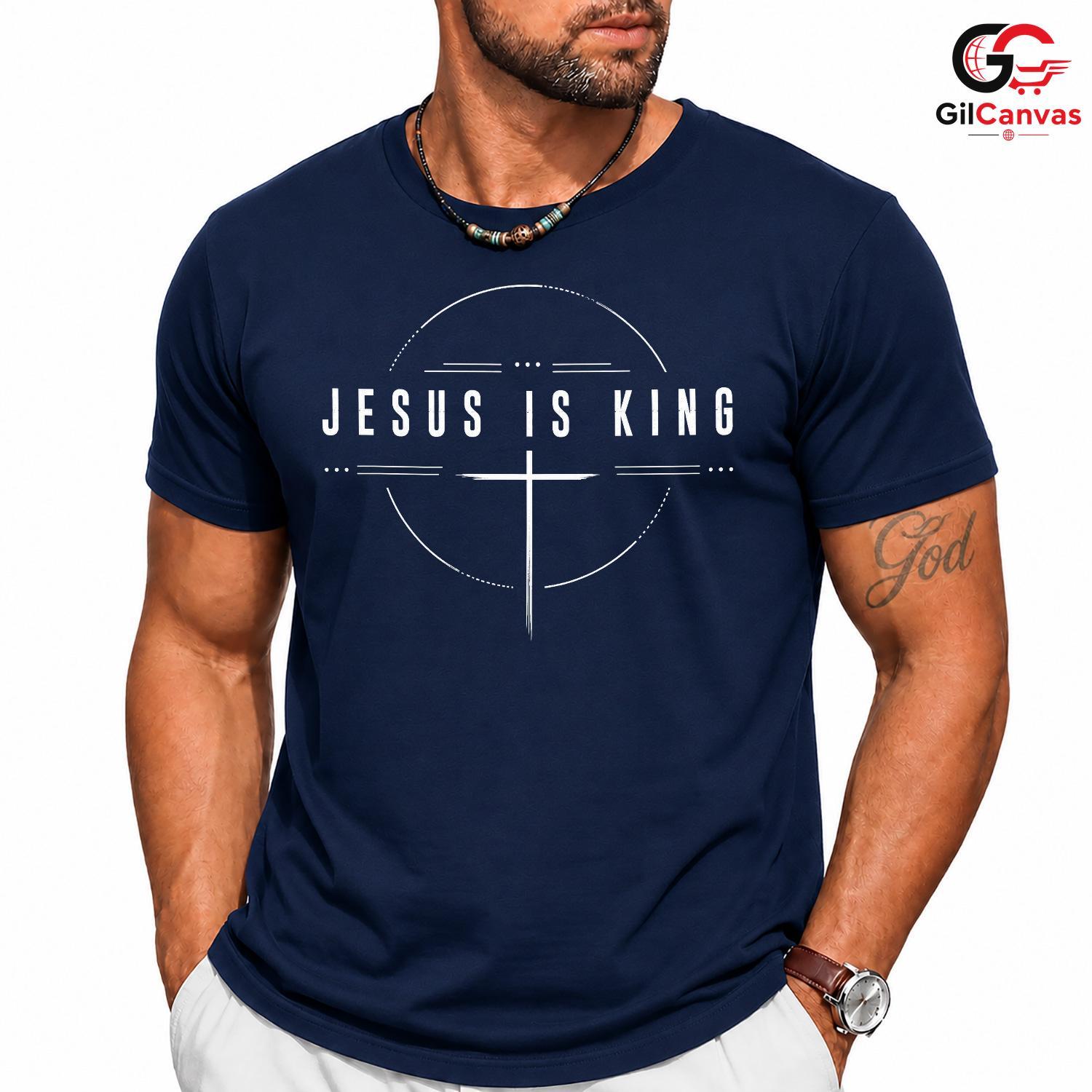 Jesus King Christian Faith Tee Unisex Everyday Spiritual Style Religious T-Shirt