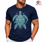 Mandala Turtle Ocean Tee Shirt Unique Beach Vibe Art Unisex Graphic Apparel