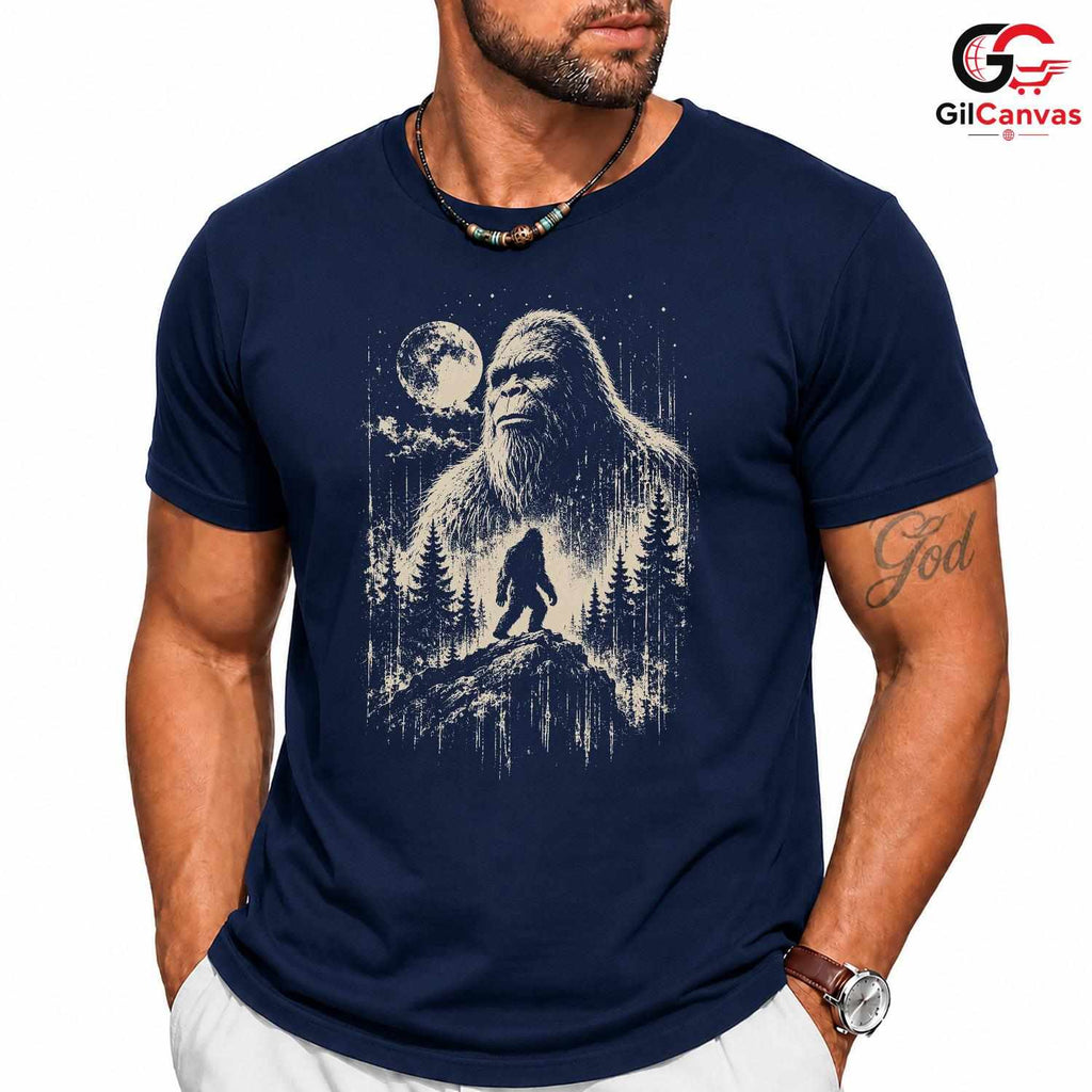 Mythical Bigfoot Halloween T-Shirt Nature Adventure Lover Unisex Graphic Tee