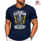 Spooky Electrician T-Shirt Unisex Fun Tradesman Gift Custom Graphic Halloween