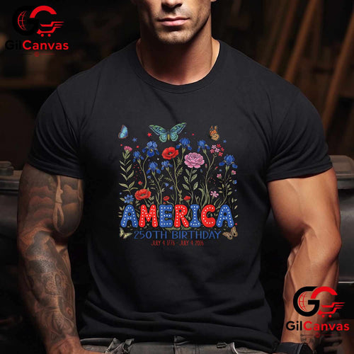 2026 4th of July USA 250th Anniversary Independence Day Unisex Vintage Patriotic T-Shirt