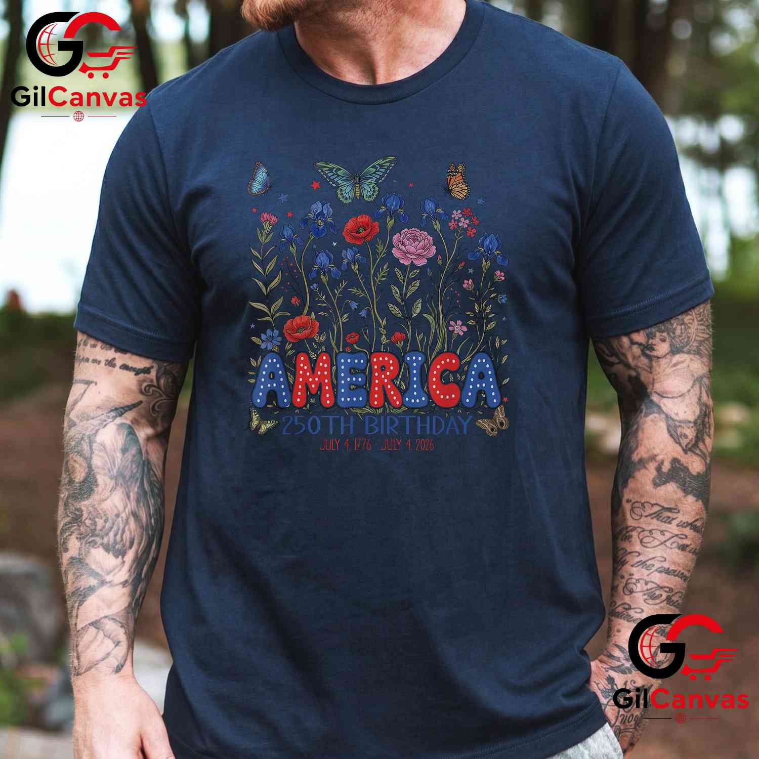2026 4th of July USA 250th Anniversary Independence Day Unisex Vintage Patriotic T-Shirt