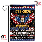 250 Years Independence Garden Flag Patriotic Eagle Semiquincentennial Yard Sign
