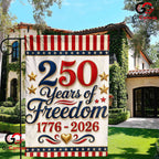 250 Years Of Freedom Garden Flag 1776-2026 Anniversary Patriotic Yard Banner