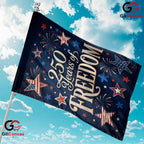 250 Years Of Freedom Garden Flag Blue Patriotic Fireworks Yard Decor 1776-2026