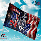 250 Years Of Freedom Garden Flag July 4th Fireworks Semiquincentennial Decor