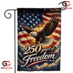 250 Years Of Freedom Garden Flag Rustic Patriotic Eagle Yard Banner Sign 2026