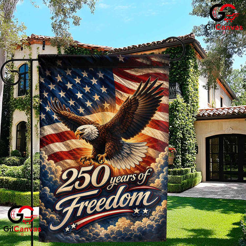 250 Years Of Freedom Garden Flag Rustic Patriotic Eagle Yard Banner Sign 2026