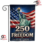 250 Years Of Freedom Garden Flag Statue Of Liberty 1776-2026 Yard Decor Banner