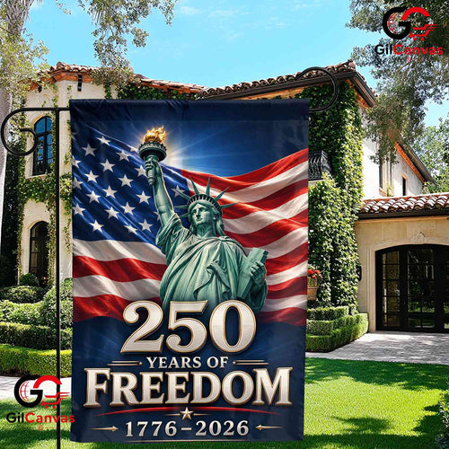 250 Years Of Freedom Garden Flag Statue Of Liberty 1776-2026 Yard Decor Banner