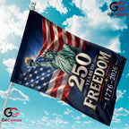 250 Years Of Freedom Garden Flag Statue Of Liberty 1776-2026 Yard Decor Banner
