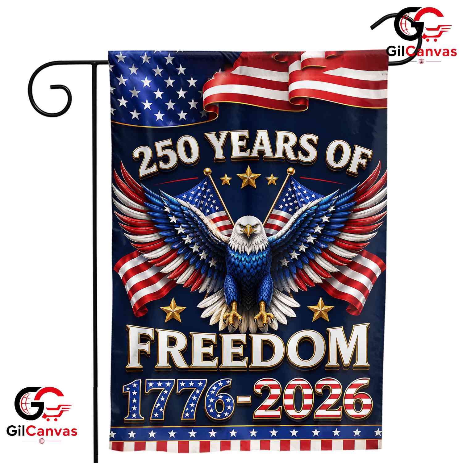 250 Years of Freedom American Eagle Yard Decor 1776-2026 Anniversary Garden Flag