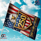 250 Years of Freedom Eagle Shield Patriotic American Sign Banner Garden Flag