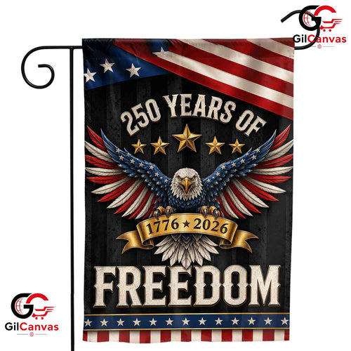 250 Years of Freedom Eagle Yard 1776-2026 Patriotic Bunting Decor Garden Flag