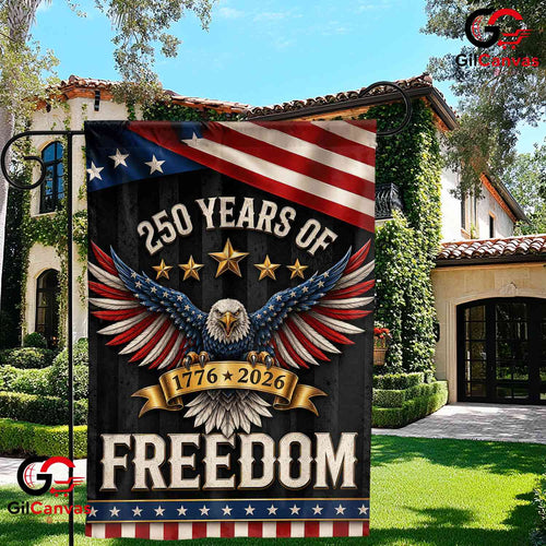250 Years of Freedom Eagle Yard 1776-2026 Patriotic Bunting Decor Garden Flag