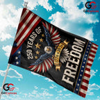 250 Years of Freedom Eagle Yard 1776-2026 Patriotic Bunting Decor Garden Flag