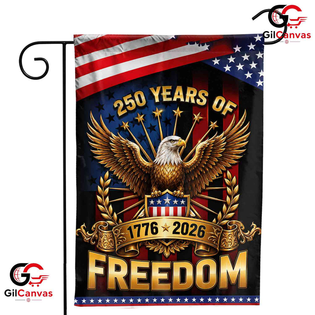 250 Years of Freedom Eagle Yard Patriotic American Eagle Garden Flag Banner