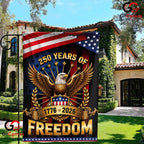 250 Years of Freedom Eagle Yard Patriotic American Eagle Garden Flag Banner
