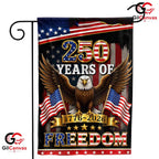 250 Years of Freedom Patriotic Eagle Garden Flag Banner 1776-2026 US Decor