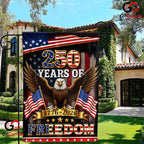 250 Years of Freedom Patriotic Eagle Garden Flag Banner 1776-2026 US Decor