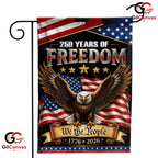 250 Years of Freedom We The People Patriotic Bald Eagle Yard Sign Garden Flag