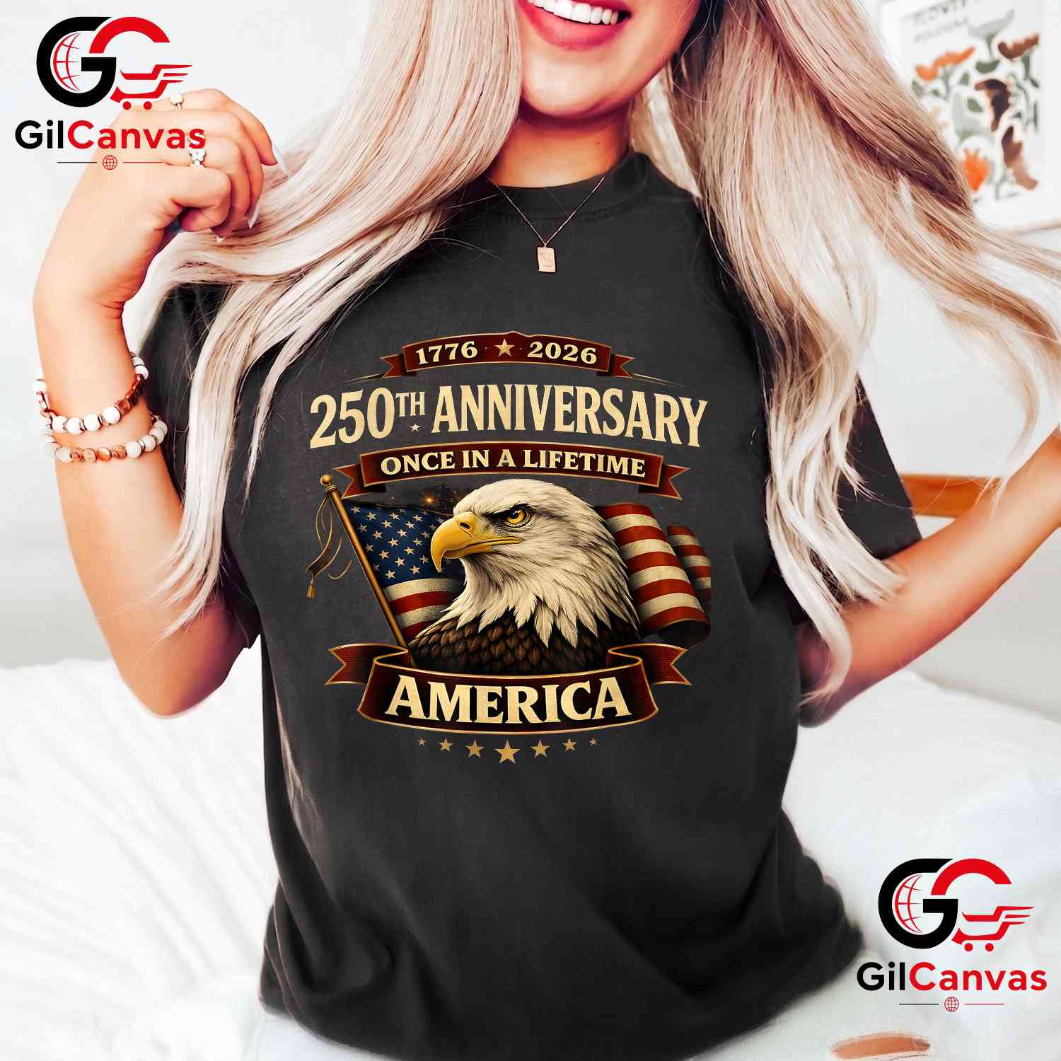 250th America Anniversary USA 250 Years Independence Unisex Adult Patriotic T-Shirt