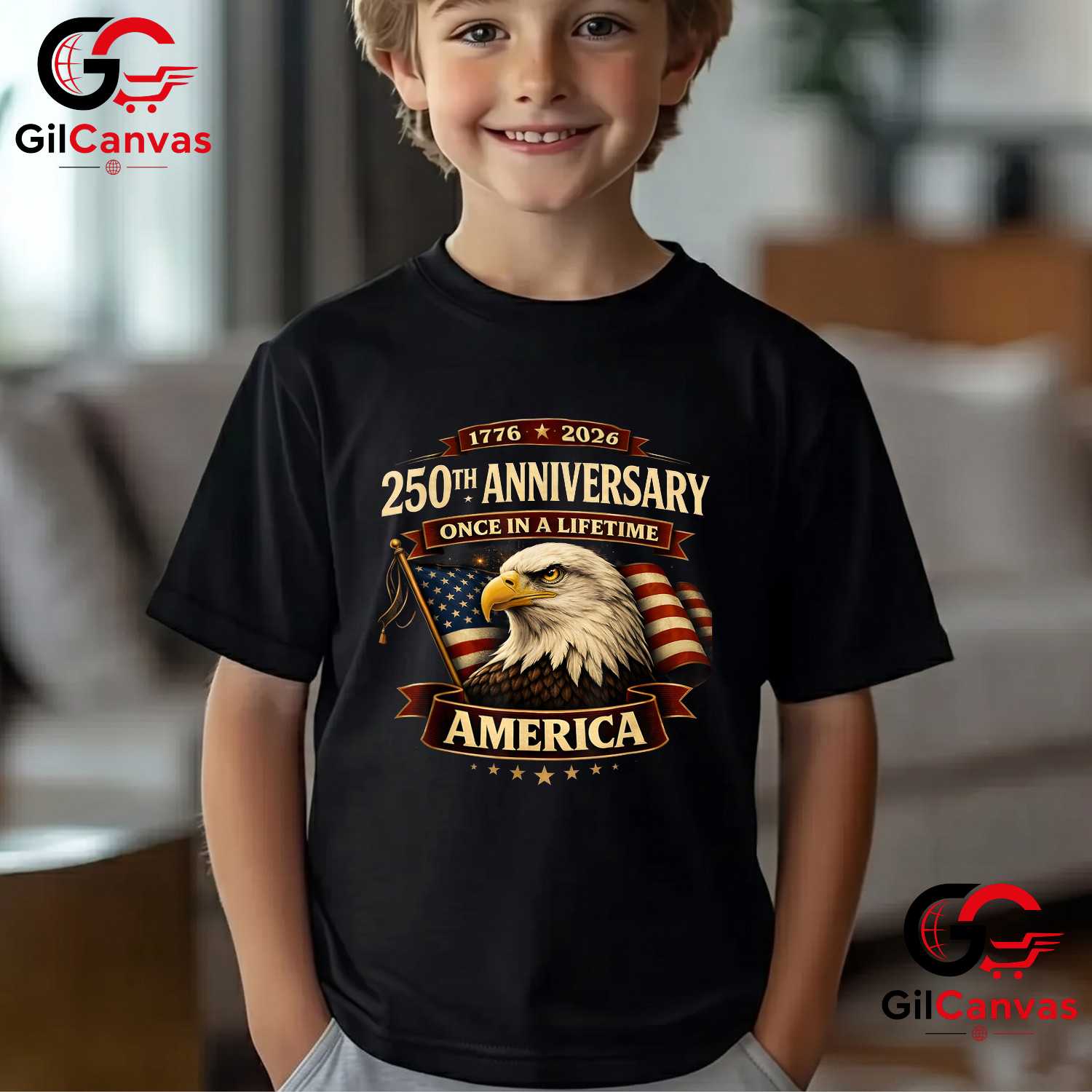 250th America Anniversary USA 250 Years Independence Unisex Adult Patriotic T-Shirt